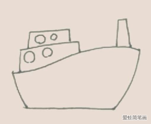 轮船简笔画