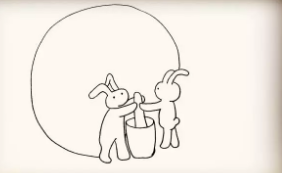 中秋的兔子和月亮