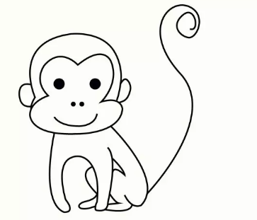 画一只可爱的小猴子图片