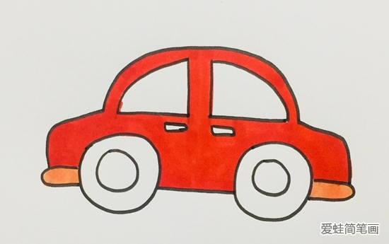 红色的小汽车