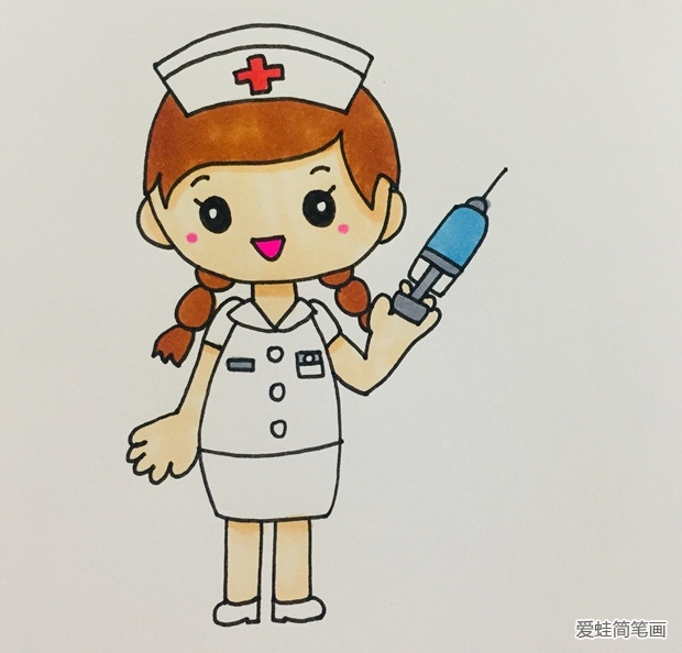 卡通护士的画法