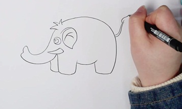 怎么简单的画大象