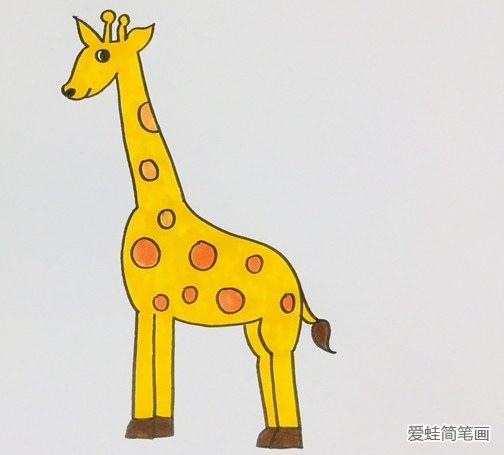 怎么画长颈鹿