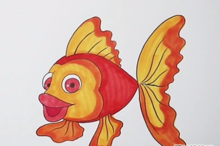 小金鱼怎么画？