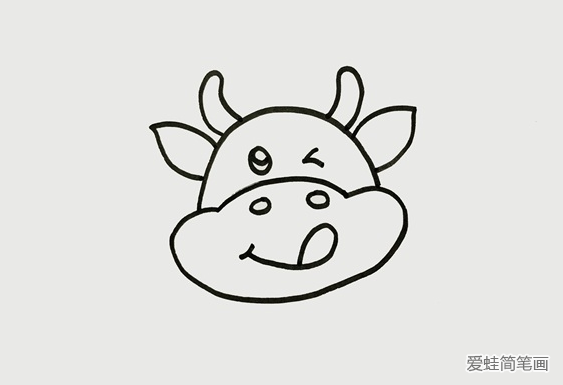 简单的牛怎么画
