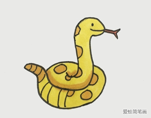 毒蛇怎么画