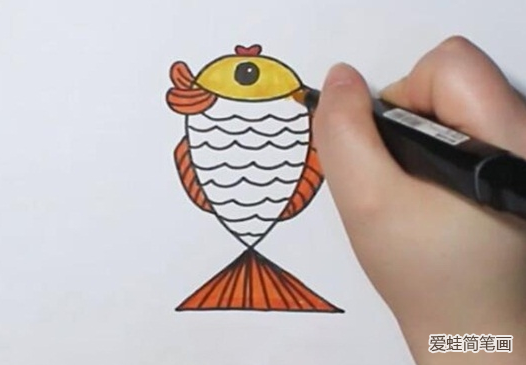 数字2画小鱼