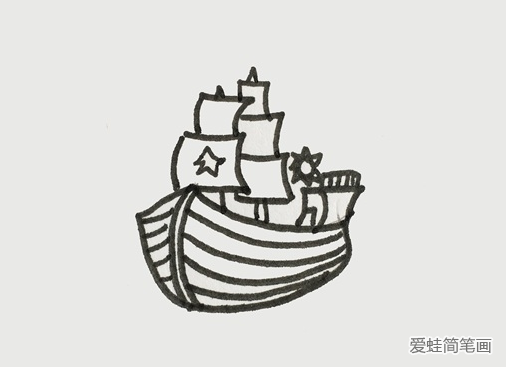 古代的船怎么画