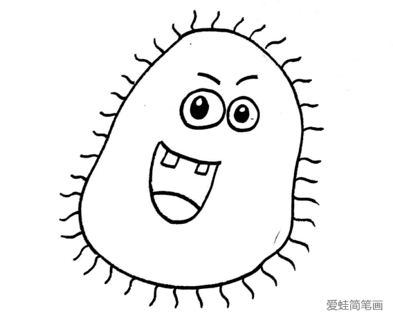 新型冠状病毒简笔画
