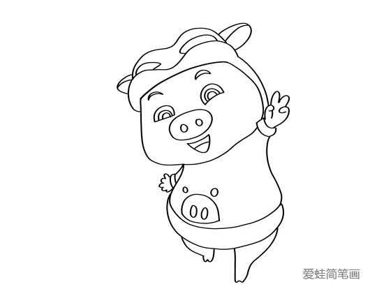 猪猪侠儿童画简笔画图片
