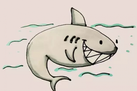 鲨鱼简笔画法