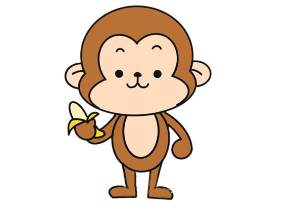 吃香蕉的猴子简笔画