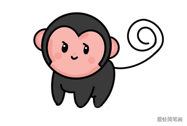 超萌小猴子简笔画