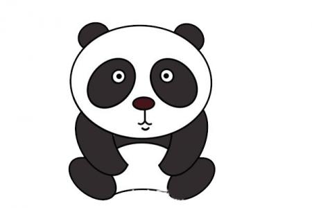 怎么画呆萌的熊猫
