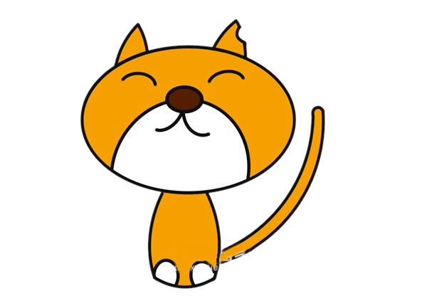 可爱猫咪卡通简笔画