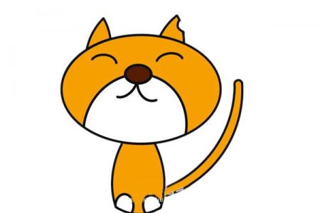 可爱猫咪卡通简笔画