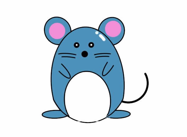卡通可爱老鼠简笔画