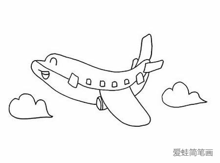 卡通飞机怎么画简笔画