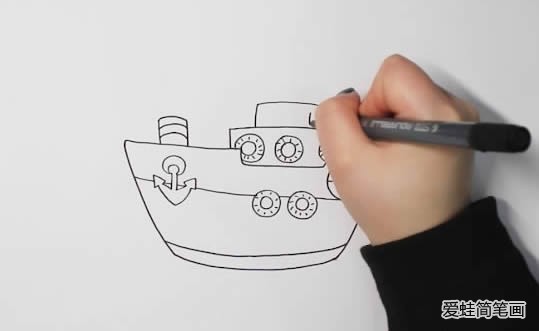 轮船怎么画漂亮又简单简笔画
