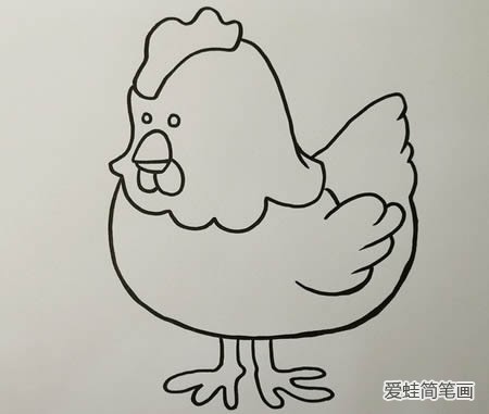 母鸡怎么画简笔画