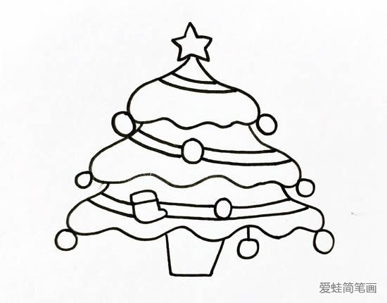 圣诞树画法简单又好画