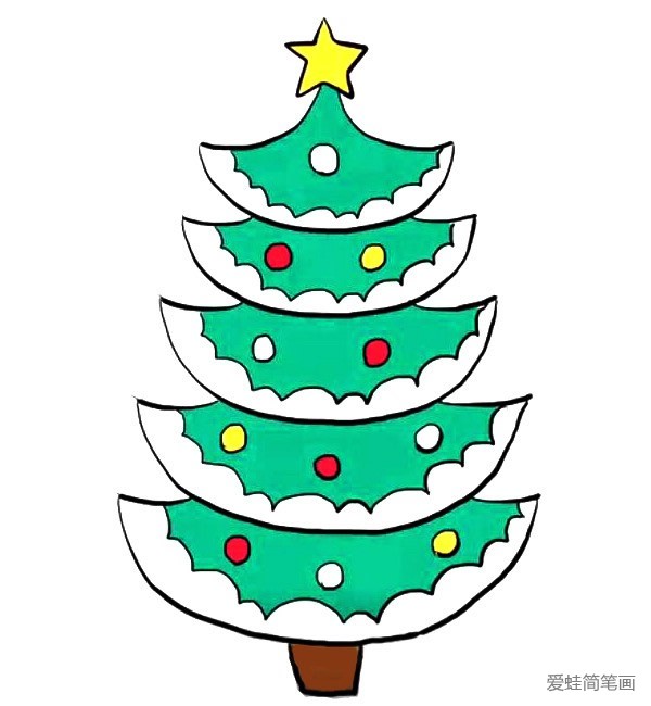 可爱的圣诞树简笔画