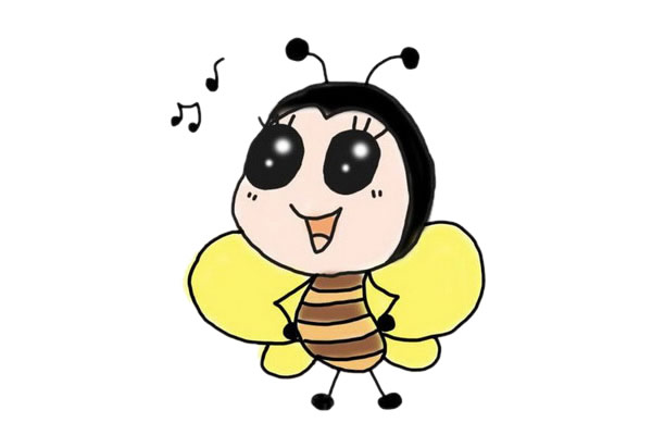 卡通小蜜蜂简笔画