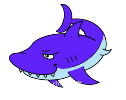 凶猛大鲨鱼怎么画