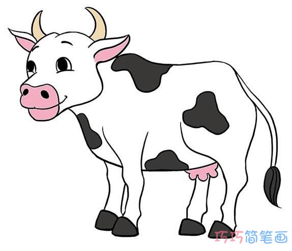怎么画奶牛素描简单易学