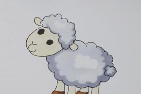 如何画可爱小绵羊简笔画