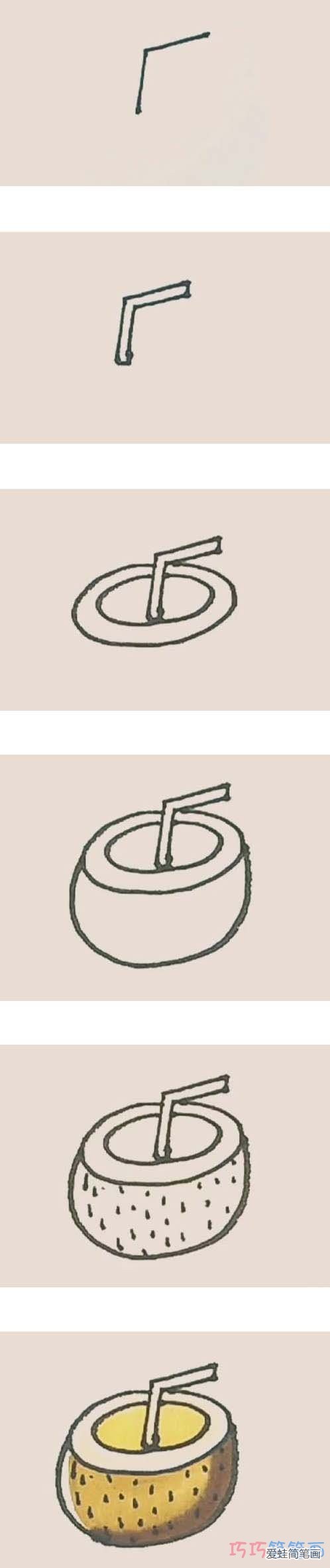 简单椰子的画法详细步骤图