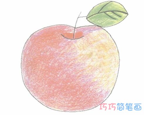 手绘红苹果简笔画