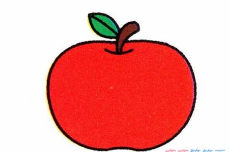 红彤彤的苹果怎么画带步骤
