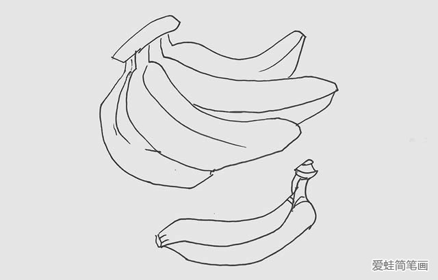 一把香蕉简笔画彩色简单画法