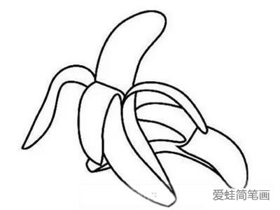 剥开的香蕉怎么画