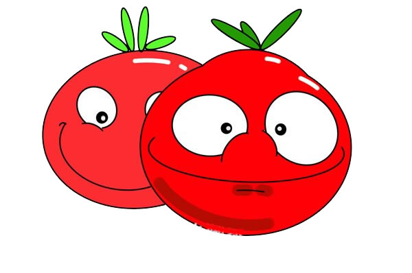 卡通西红柿简笔画