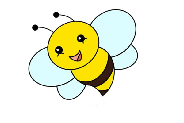 蜜蜂怎么画简笔画