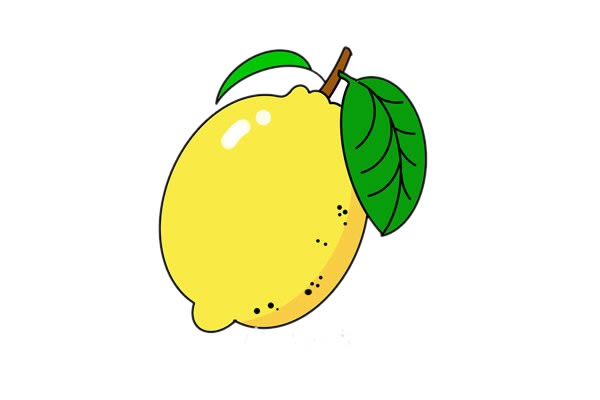 彩色柠檬简笔画