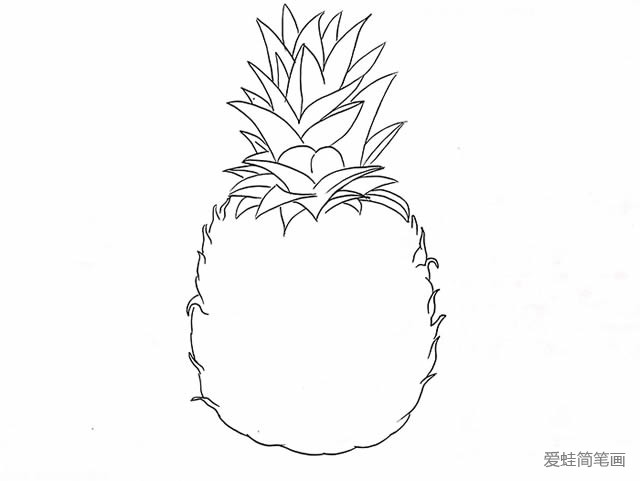 彩色菠萝简笔画