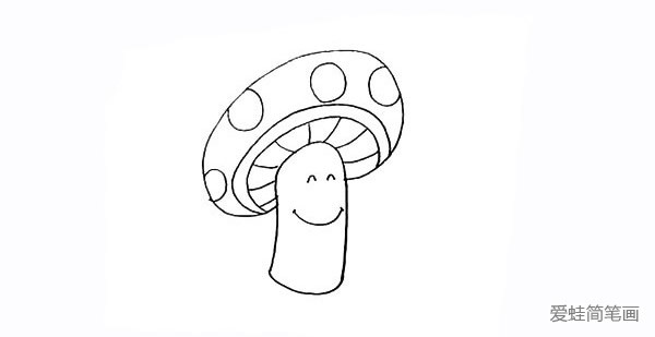 卡通蘑菇怎么画