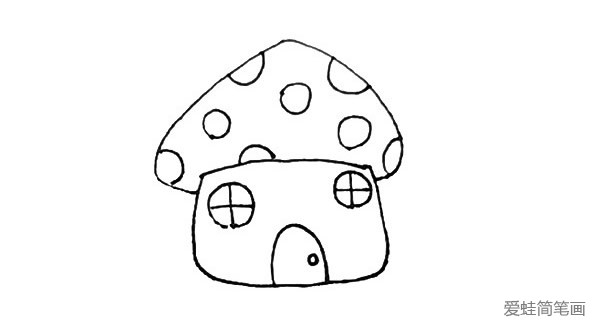 蘑菇屋简笔画