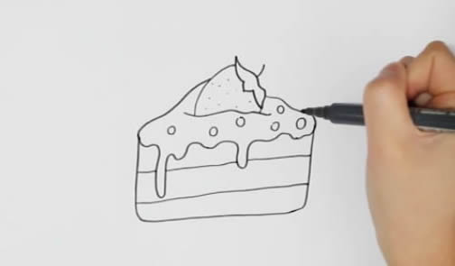 蛋糕怎么画简笔画