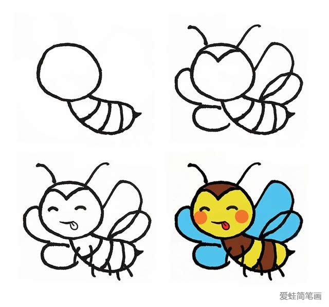 昆虫简笔画 画法图片