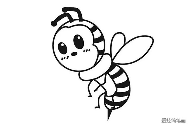 勤劳的蜜蜂简笔画