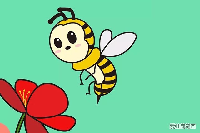 勤劳的蜜蜂简笔画