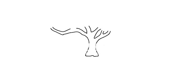 茂盛大树简笔画