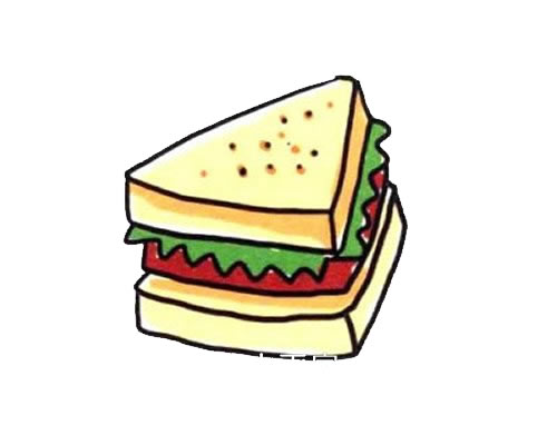 三明治简笔画