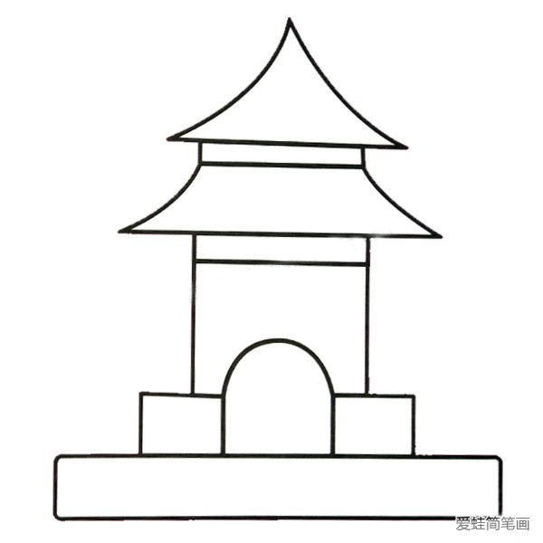 寺庙简笔画