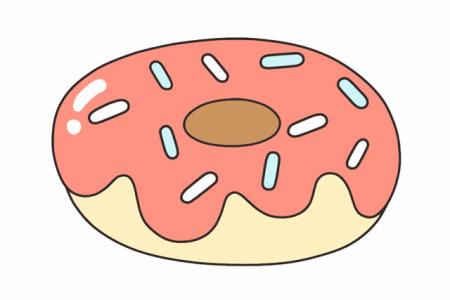 甜甜圈简笔画