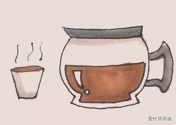 咖啡壶简笔画